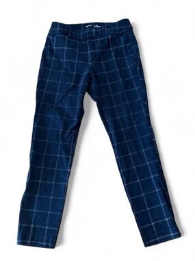 Plaid pixie pants black and white size 2